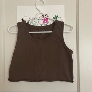 Brandy Melville Brown Cropped Tank